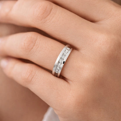 Channel Set Diamond Wedding Band 1.50CT, BAND105