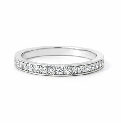 Milgrain Edges Eternity 0.65CT, 2mm Wedding Band1166