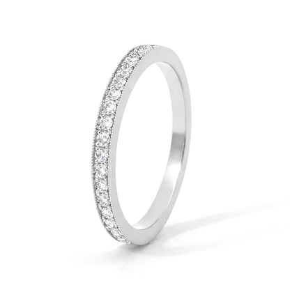 Milgrain Edges Eternity 0.65CT, 2mm Wedding Band1166