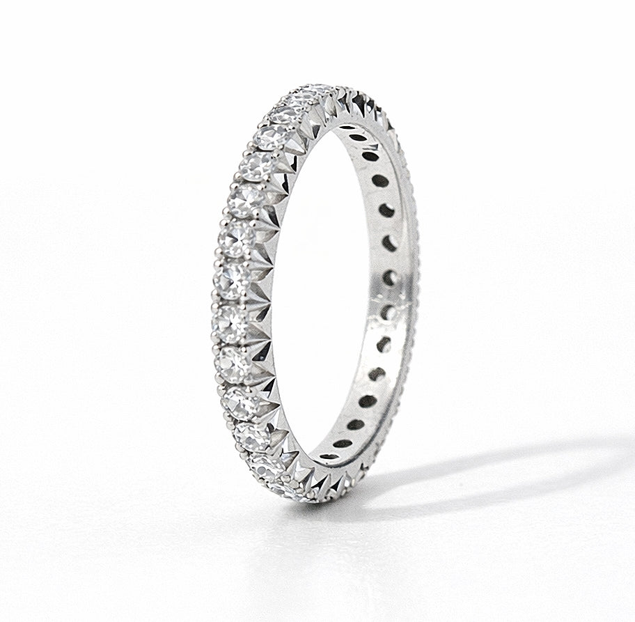 .90CT French Pave' Eternity Wedding Band 1.5MM, Band2052