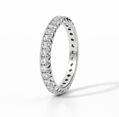 .90CT French Pave' Eternity Wedding Band 1.5MM, Band2052