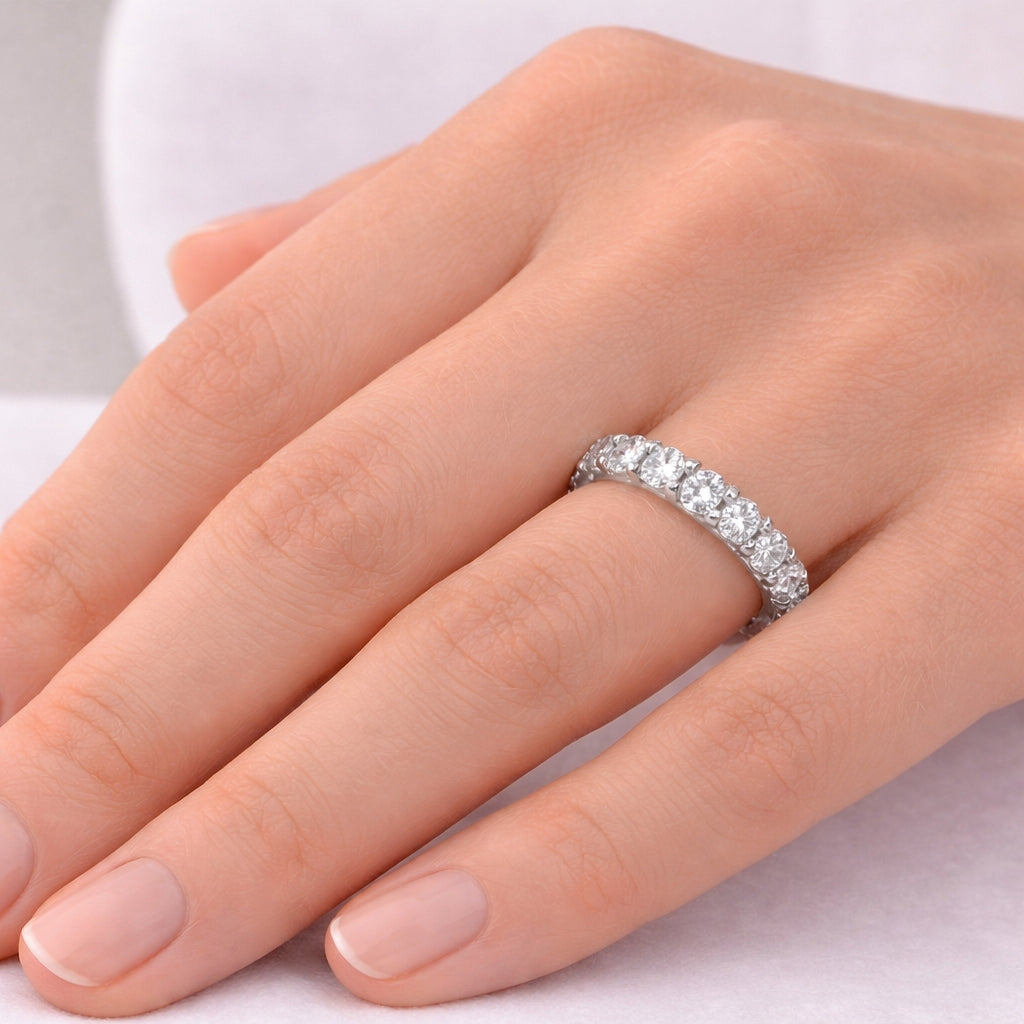 Prong Round Diamond 2.00ct Eternity, BAND2123