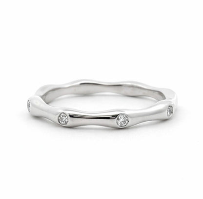 Bamboo Diamond Wedding Band 0.25ct, Band2207