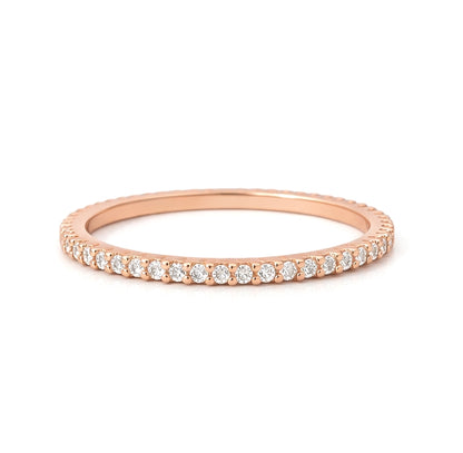 Rose Gold Diamond Eternity Wedding Band 1MM, BAND2268
