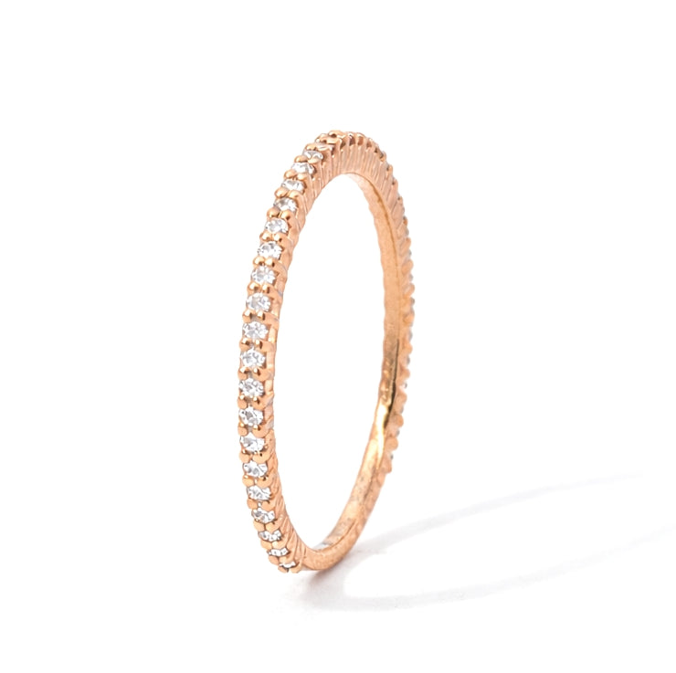 Rose Gold Diamond Eternity Wedding Band 1MM, BAND2268