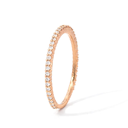 Rose Gold Diamond Eternity Wedding Band 1MM, BAND2268