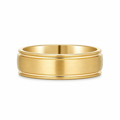 6MM 14K Yellow Gold Dome Plain Wedding BAND2321
