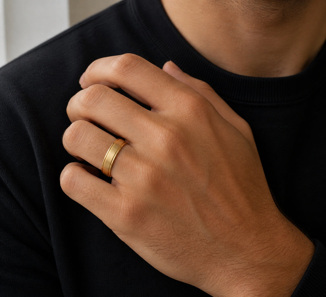 6MM 14K Yellow Gold Dome Plain Wedding BAND2321