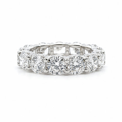 18K White Gold U-Pave Eternity Band 5MM, 6.50CT, BAND2447
