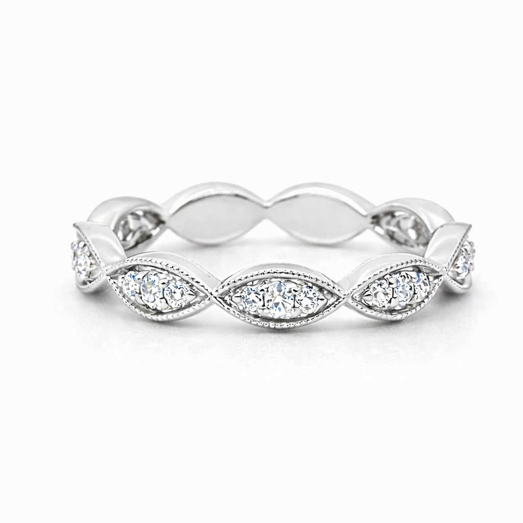 Milgrain Edges Diamond 0.15CT Eternity BAND2625