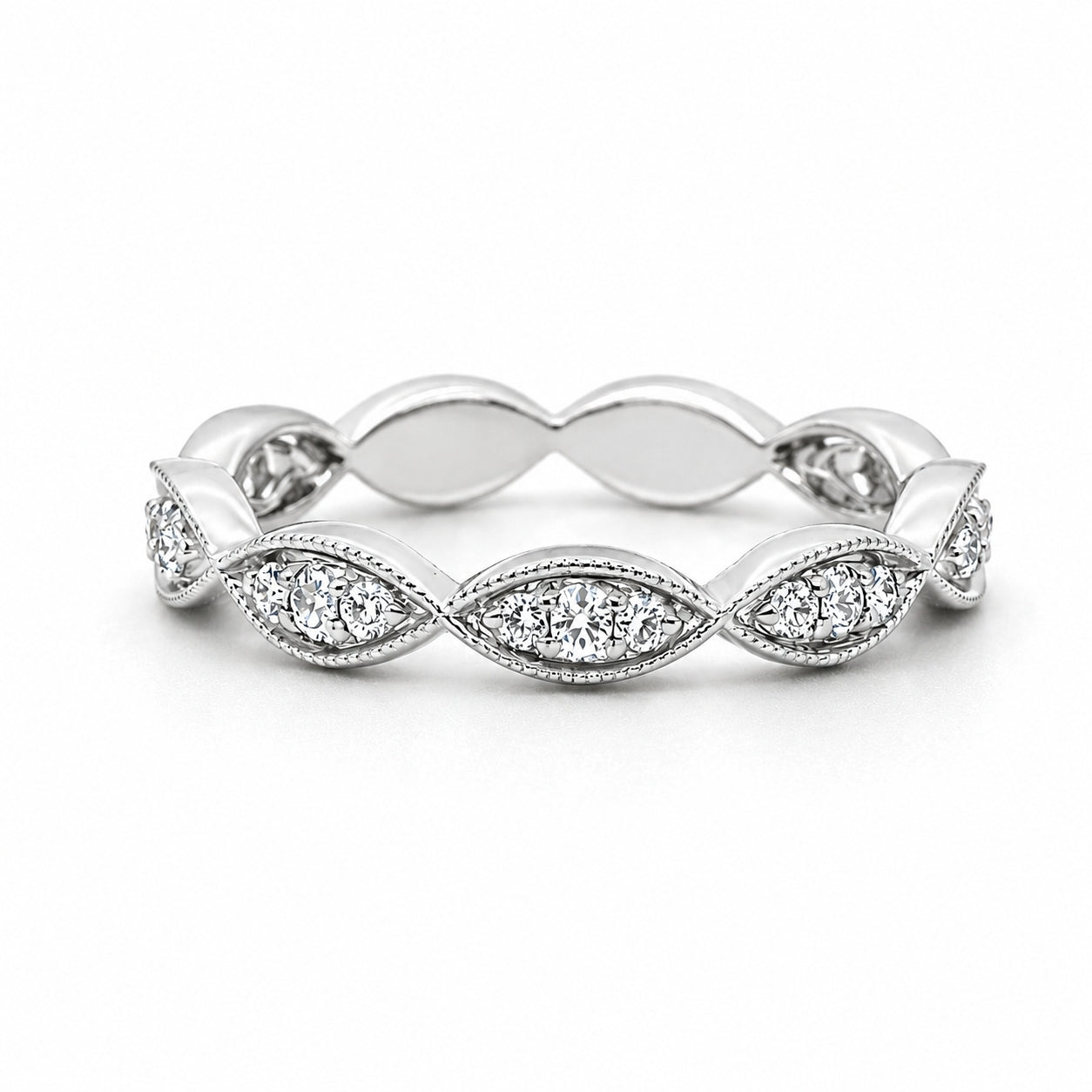 Milgrain Edges Diamond 0.15CT Eternity BAND2625
