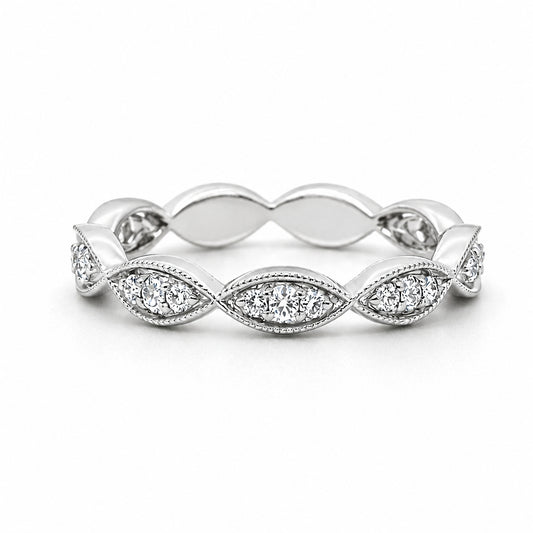 Milgrain Edges Diamond 0.15CT Eternity BAND2625