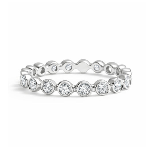 Round-Cut 0.50ct Diamond Bezel Eternity Band2649