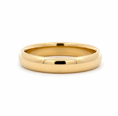4MM 14K Yellow Gold Dome Plain Wedding BAND2681