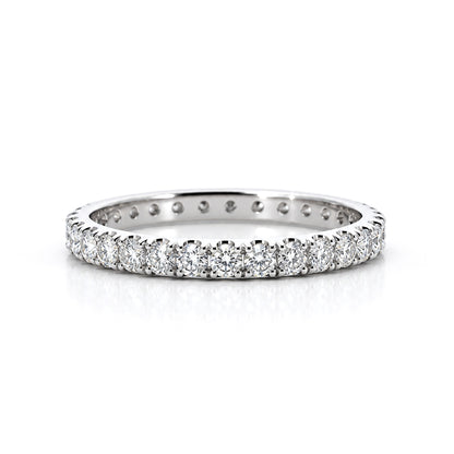 14K White Gold Eternity Band 2mm, 1.00CT  Round Diamonds, NAND2705