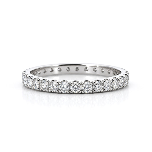 14K White Gold Eternity Band 2mm, 1.00CT  Round Diamonds, NAND2705