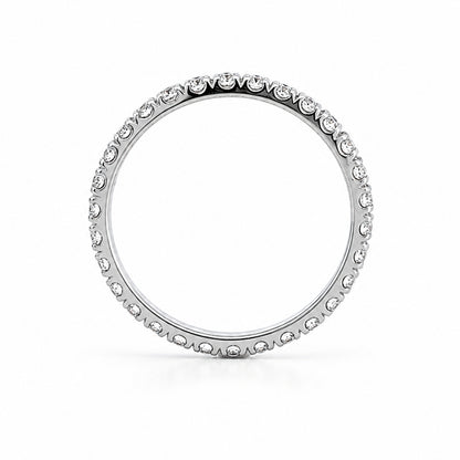 14K White Gold Eternity Band 2mm, 1.00CT  Round Diamonds, NAND2705