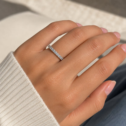 14K White Gold Eternity Band 2mm, 1.00CT  Round Diamonds, NAND2705