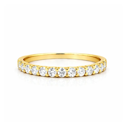 U-Prong Round Cut Diamond 0.71ct Band2821