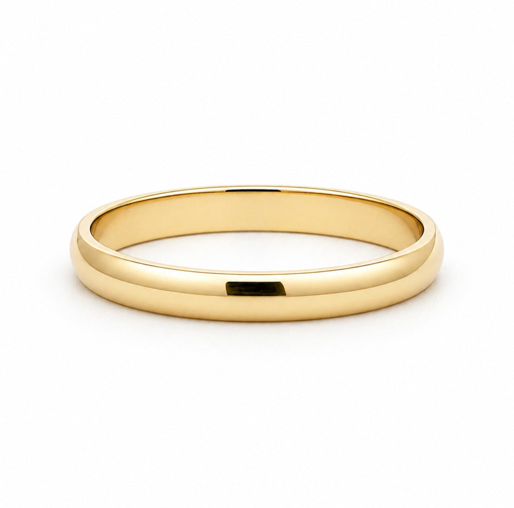 2MM 14K Yellow Gold Comfort Fit Wedding BAND2843