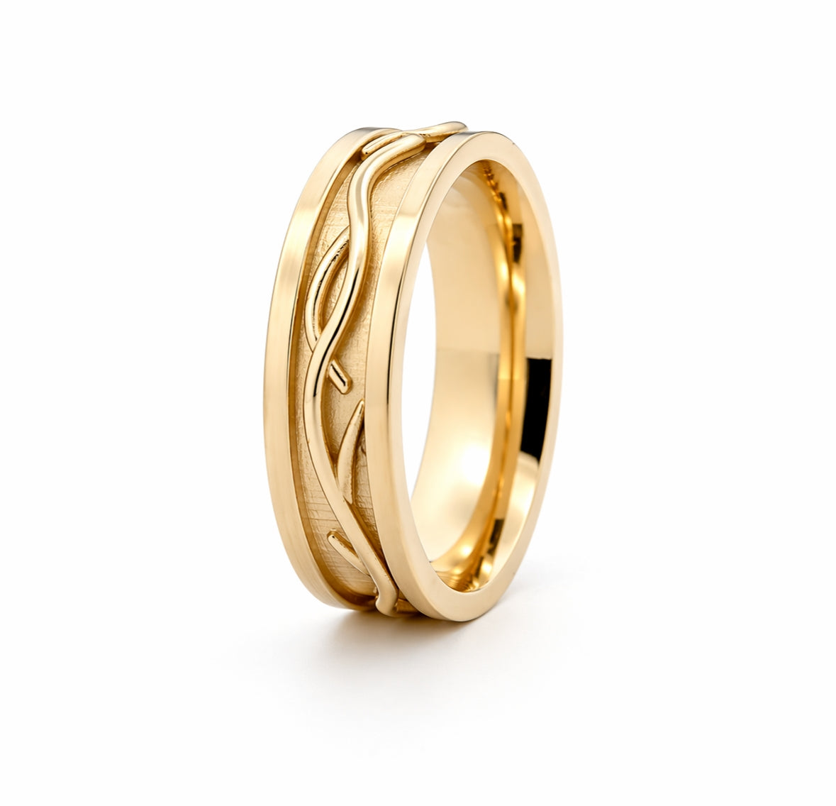 14K Yellow Gold Men's Wedding Band-BAND2849