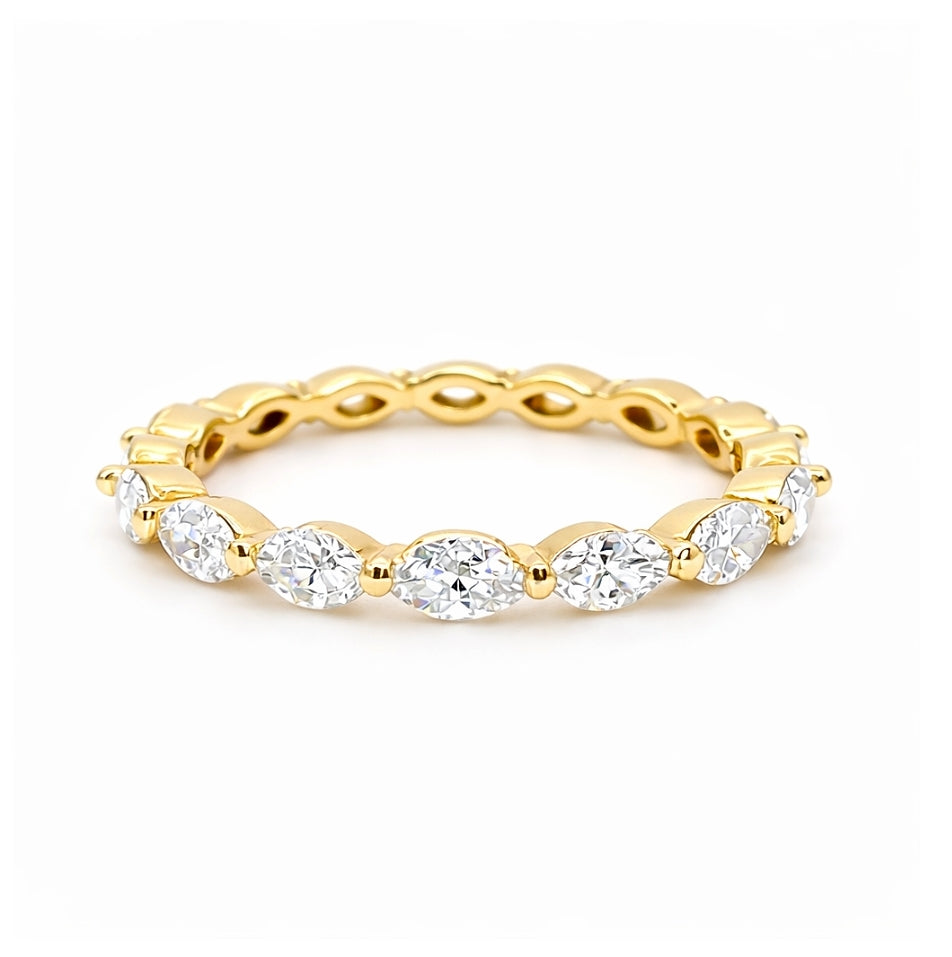 1.00CT Marquise Cut Lab-Grown Eternity Wedding Band, BAND2873