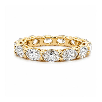14K Yellow Gold Oval-Cut Lab-Grown Diamond Eternity BAND2909