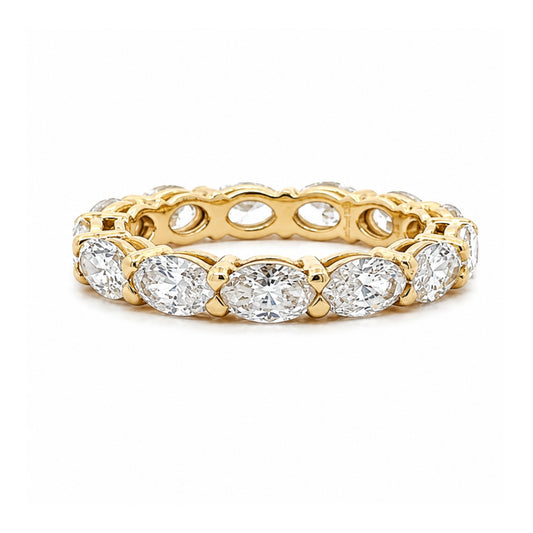 14K Yellow Gold Oval-Cut Lab-Grown Diamond Eternity BAND2909