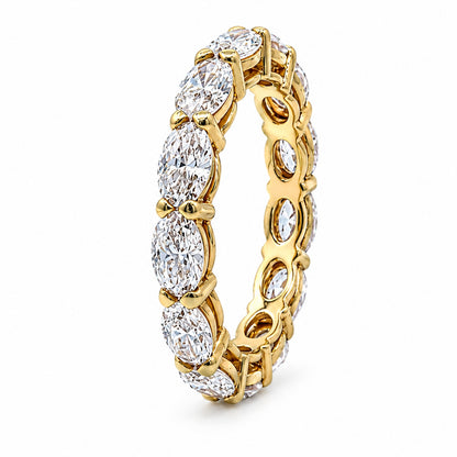 14K Yellow Gold Oval-Cut Lab-Grown Diamond Eternity BAND2909