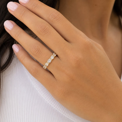14K Yellow Gold Oval-Cut Lab-Grown Diamond Eternity BAND2909