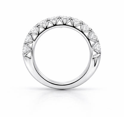 V-Prong Round Cut Diamond 1.10CT Wedding Band 2.5mm, BAND2918