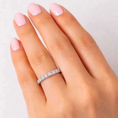 V-Prong Round Cut Diamond 1.10CT Wedding Band 2.5mm, BAND2918
