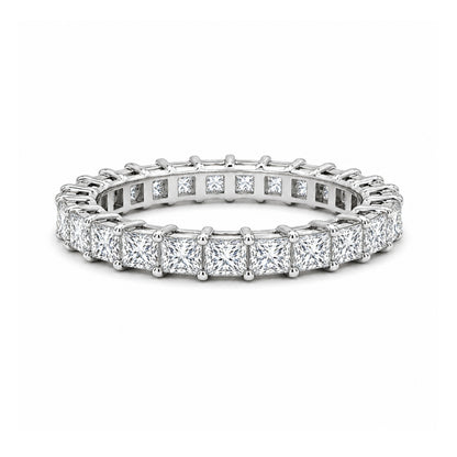 18K White Gold Princess Cut Eternity Band 2.50CT, BAMD2934