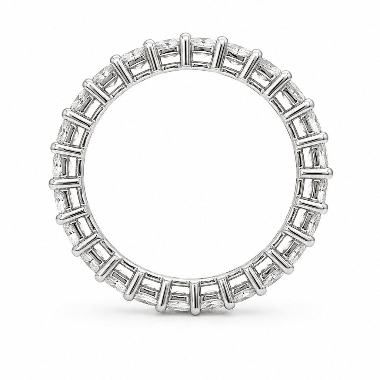 18K White Gold Princess Cut Eternity Band 2.50CT, BAMD2934