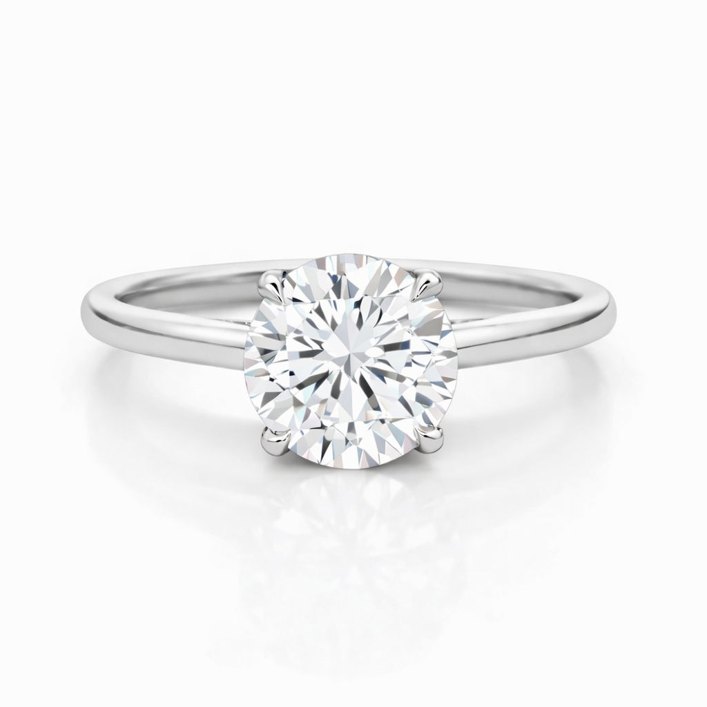 Hidden Halo Cathedral Solitaire Engagement Ring,  ER1155
