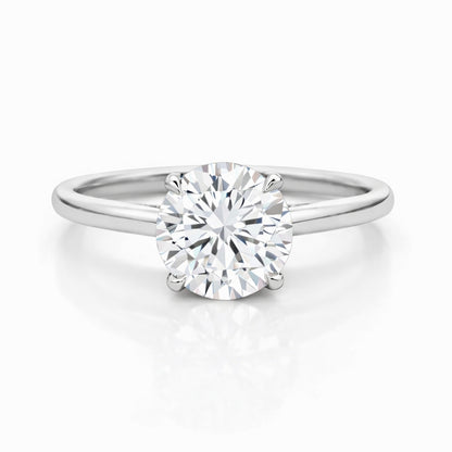 Hidden Halo Cathedral Solitaire Engagement Ring,  ER1155