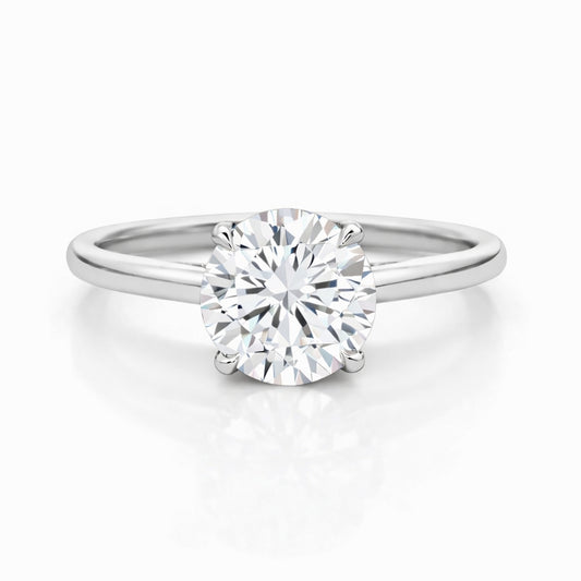 Hidden Halo Cathedral Solitaire Engagement Ring,  ER1155