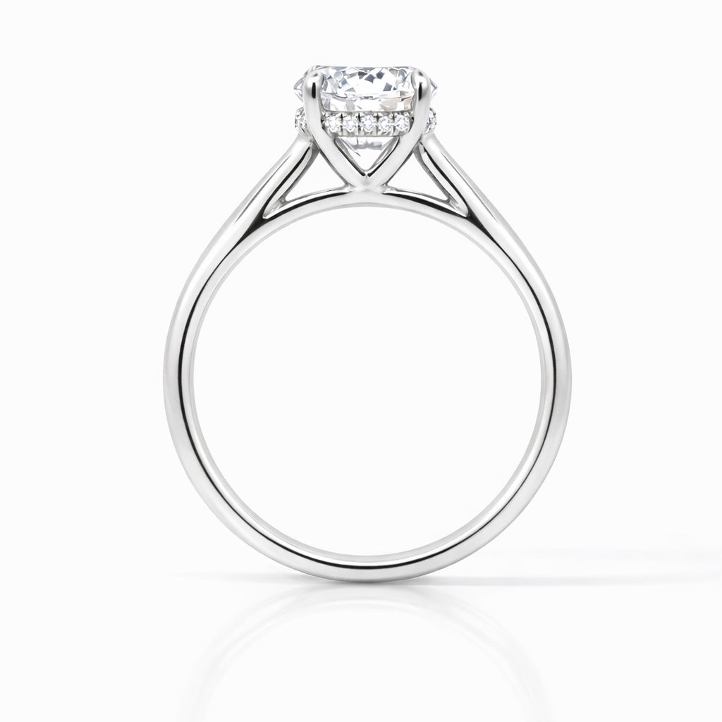 Hidden Halo Cathedral Solitaire Engagement Ring,  ER1155