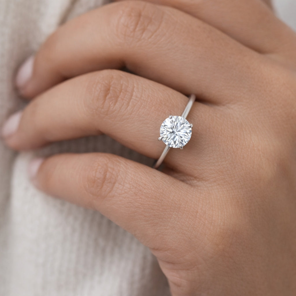 Hidden Halo Cathedral Solitaire Engagement Ring,  ER1155