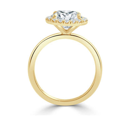 Round Cut Halo Engagement Ring 1.5mm Band, ER1285