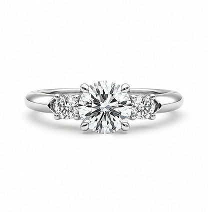 Three-Stone Vintage Inspired Engagement Ring, ER1289