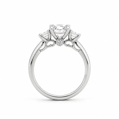 Three-Stone Vintage Inspired Engagement Ring, ER1289