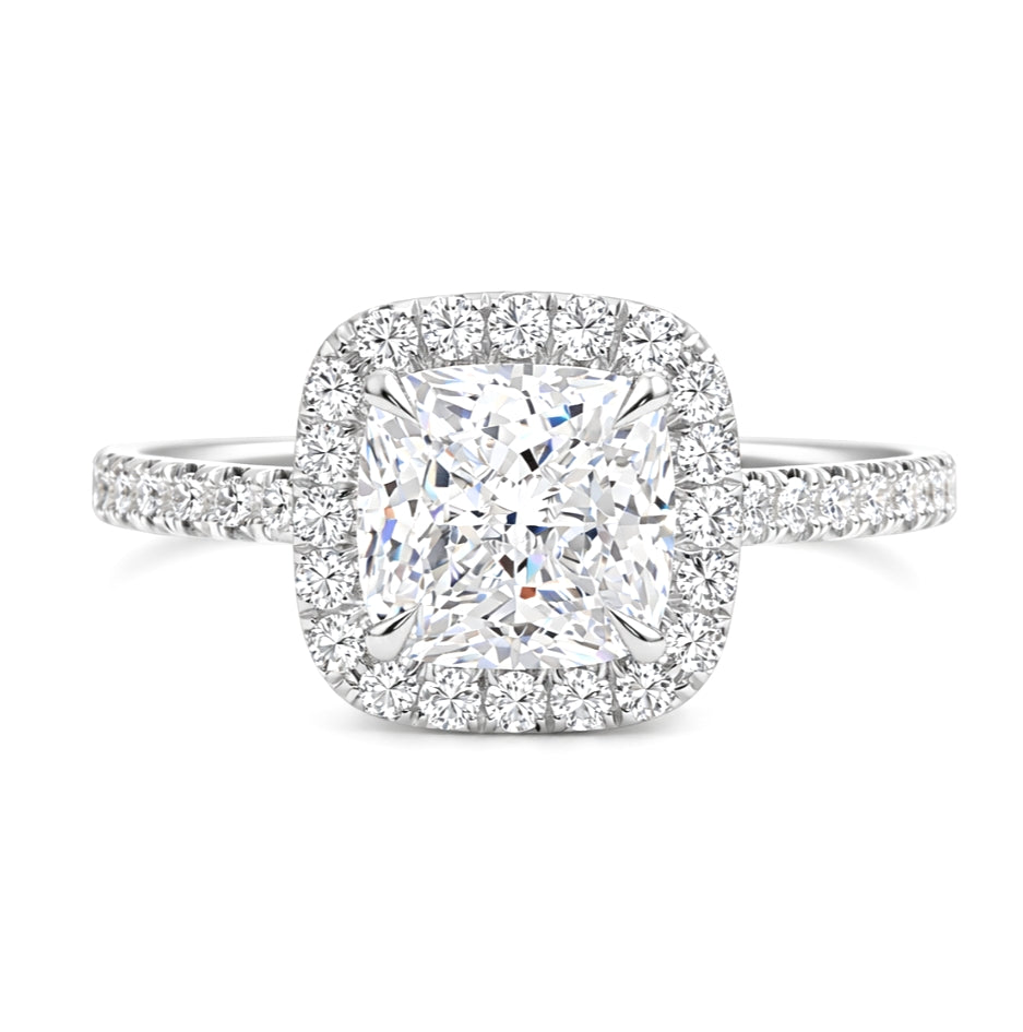 Princess Cut Halo Engagement Ring, ER1375