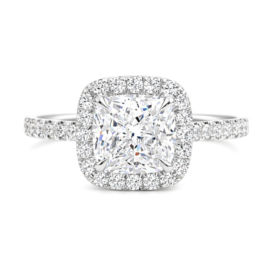 Princess Cut Halo Engagement Ring, ER1375