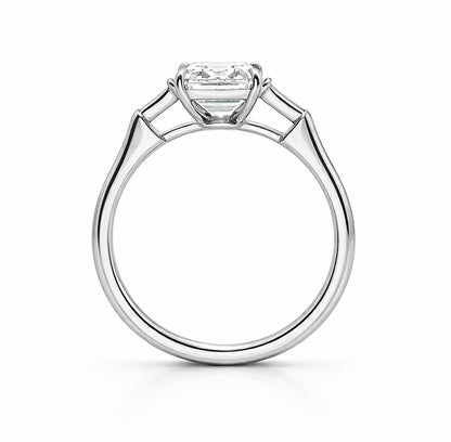 Three-Stone Baguette Emerald Engagement Ring, ER1376