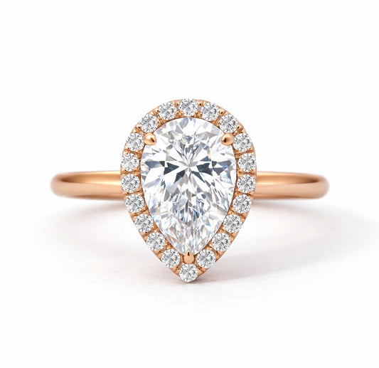Pear Cut Halo Engagement Ring, ER1378