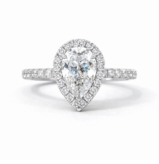 Pear Cut Halo Engagement Ring, ER1408