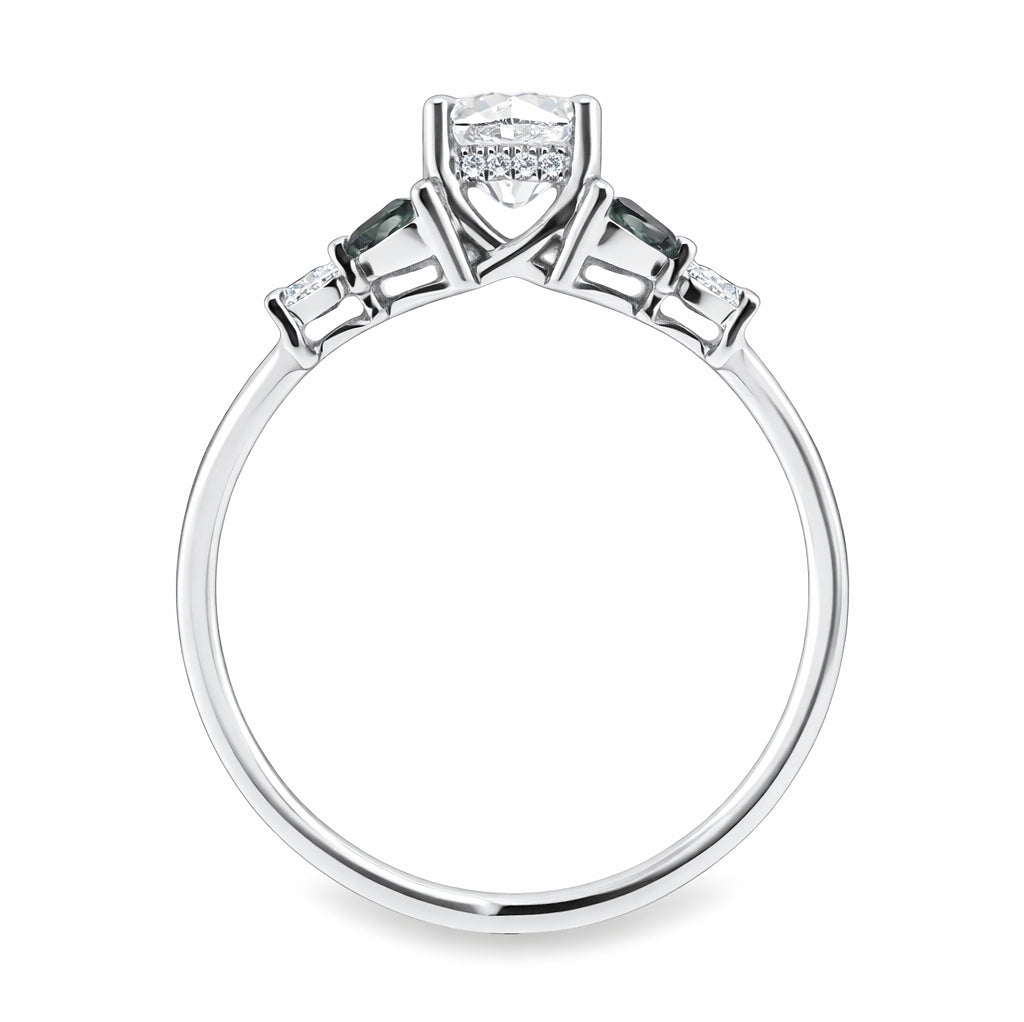 Vintage Sapphire and Diamond Engagement Ring, ER1423