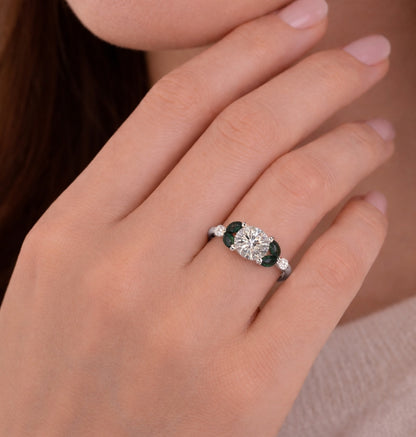 Vintage Sapphire and Diamond Engagement Ring, ER1423