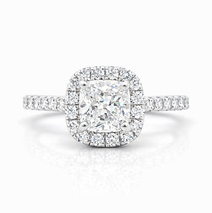 Princess Cut Cathedral Halo Engagement Ring, ER1446